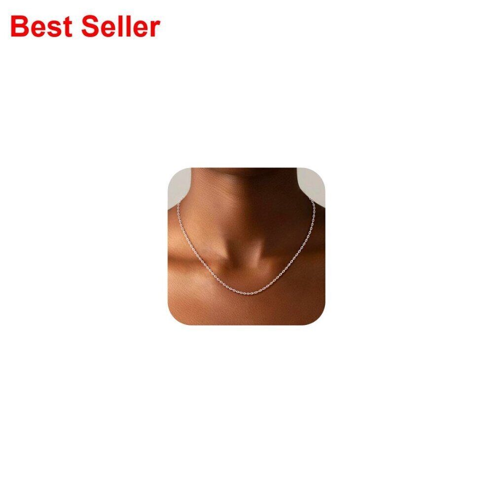 925 Sterling Silver Diamond Cut Cable Chain Necklace Lobster Clasp
